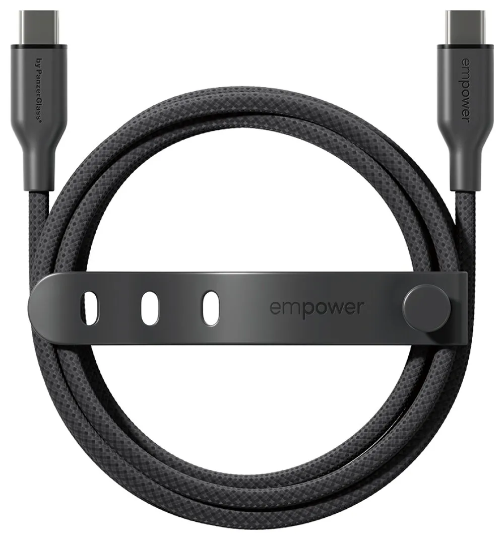 Kabel PanzerGlass USB-C - USB-C Empower Racing 60W 1.2 m Czarny
