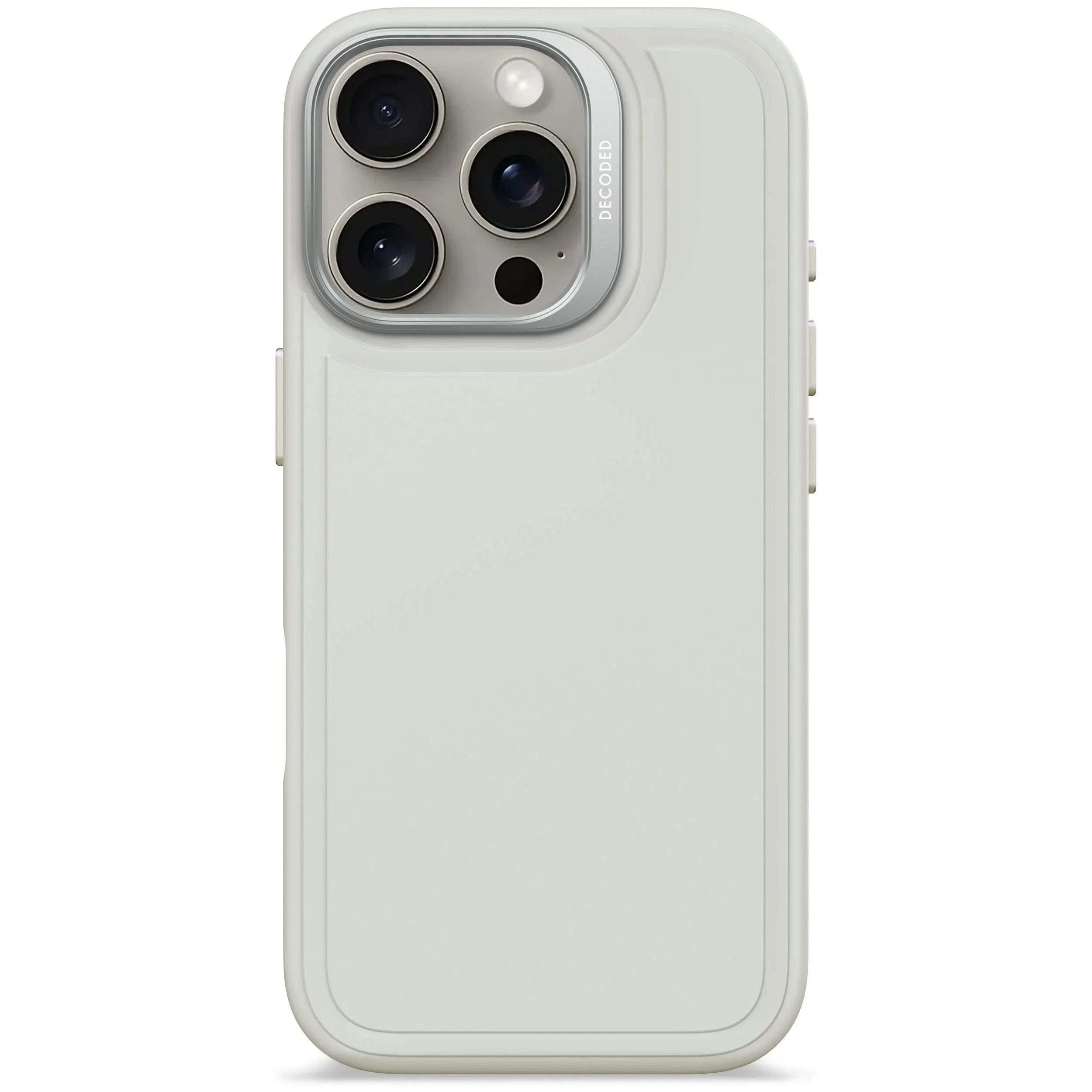 Etui Decoded Silicone Stacks MagSafe do iPhone 16 Pro Jasnoszary