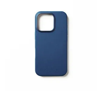 Etui Mujjo Full Leather MagSafe do iPhone 16 Pro Granatowy