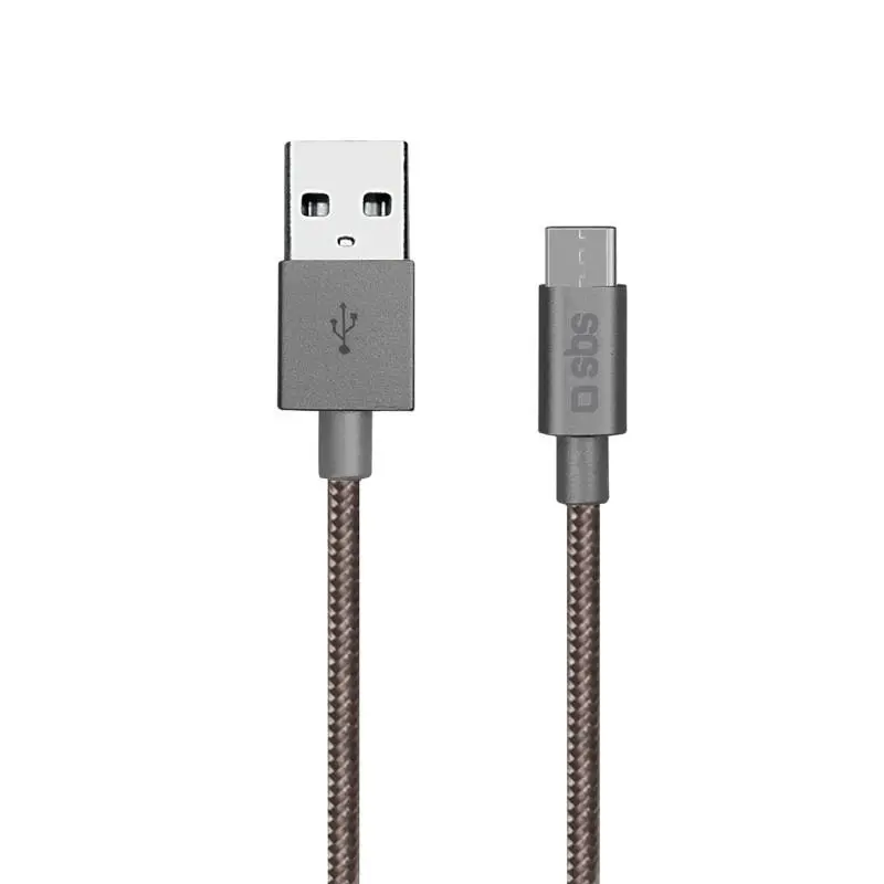 Kabel SBS TECABLETC15BDG USB typ C V2,0 1,5m oplot Szary