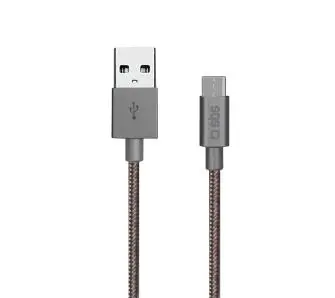 Kabel SBS TECABLETC15BDG USB typ C V2,0 1,5m oplot Szary