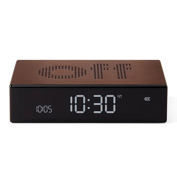 Budzik Lexon Flip Premium Bronze LR152BZ Brązowy