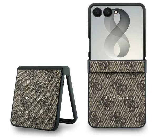 Guess 4G Classic MagSafe do Galaxy Z Flip8 Brązowy