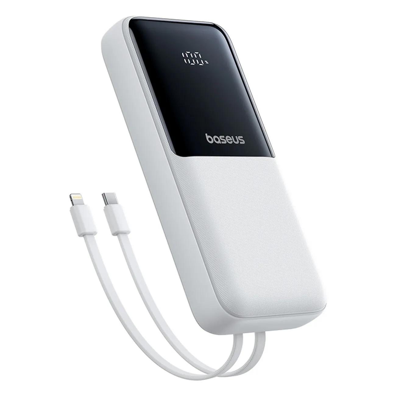 Powerbank Baseus Lipow 20000mAh 22.5W z dwoma wbudowanymi kablami Biały