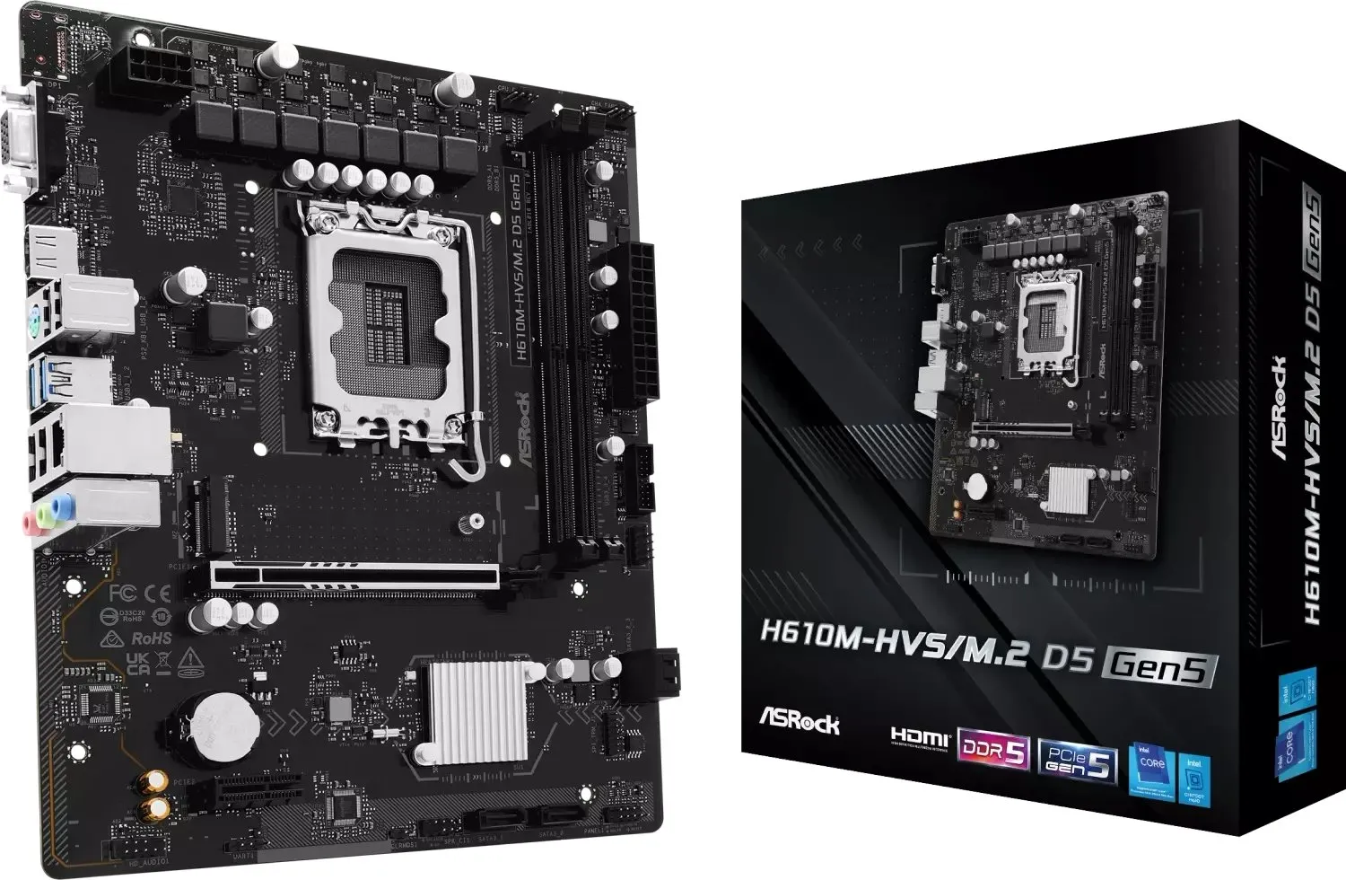 Płyta główna ASrock H610M-HVS/M.2 D5 Gen5 DDR5