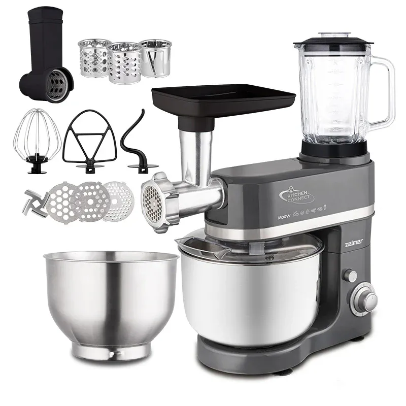 Robot planetarny Zelmer Kitchen Connect Pro ZKR9100 1800W Dodatkowa misa Maszynka do mielenia Szatkownica