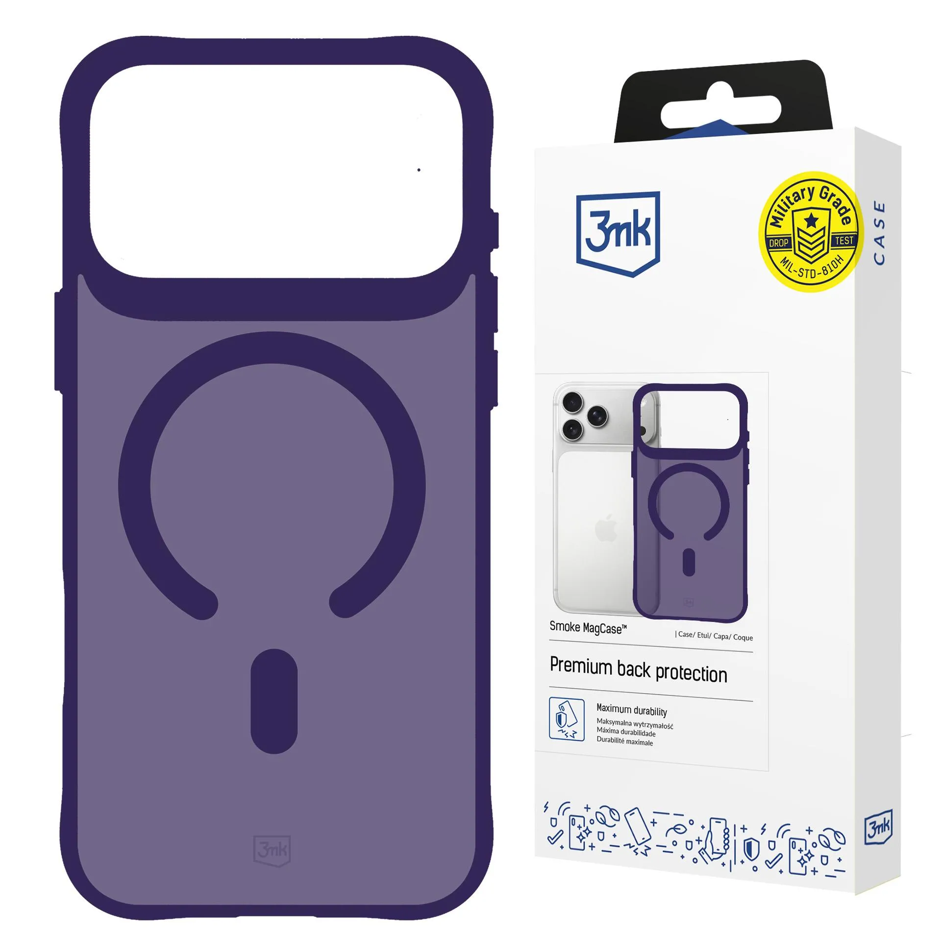 Etui 3mk Smoke MagCase do iPhone 18 Pro Max / 17 Pro Max Fioletowy