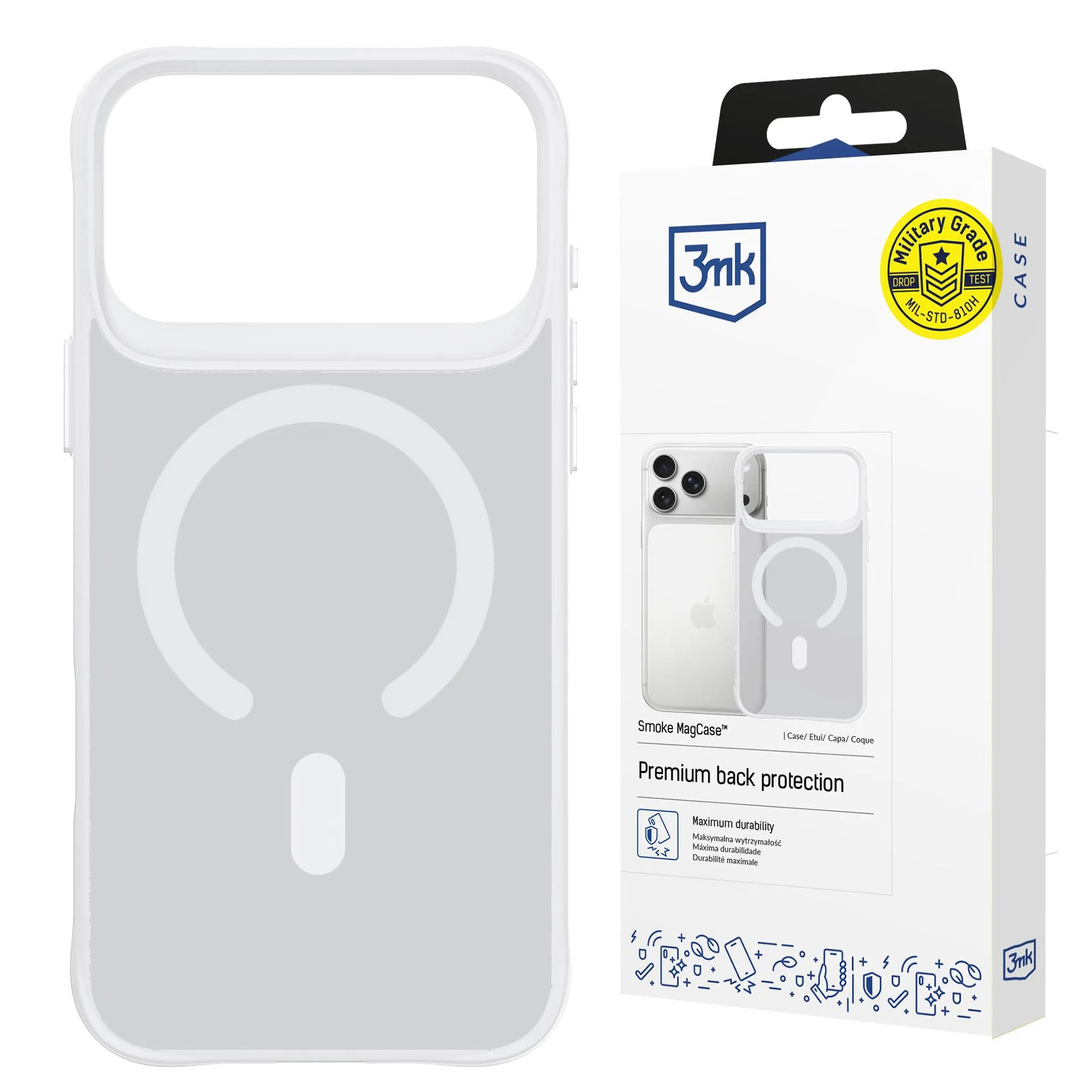 Etui 3mk Smoke MagCase do iPhone 18 Pro / 17 Pro Biały