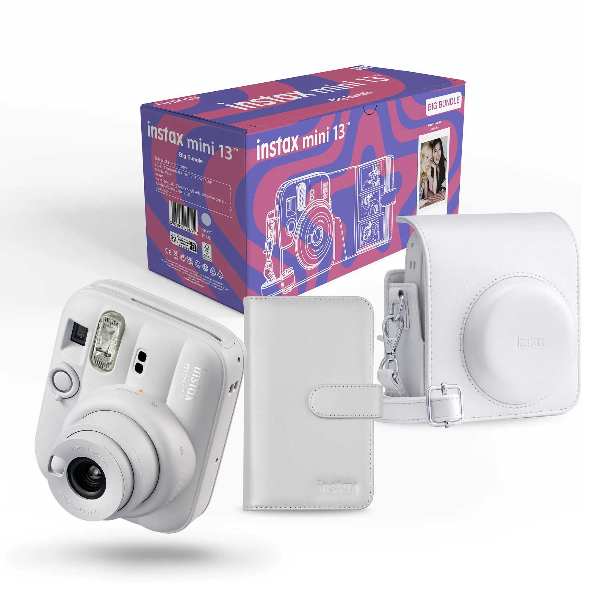Aparat Fujifilm Instax MINI 13 + Etui + Album Biały