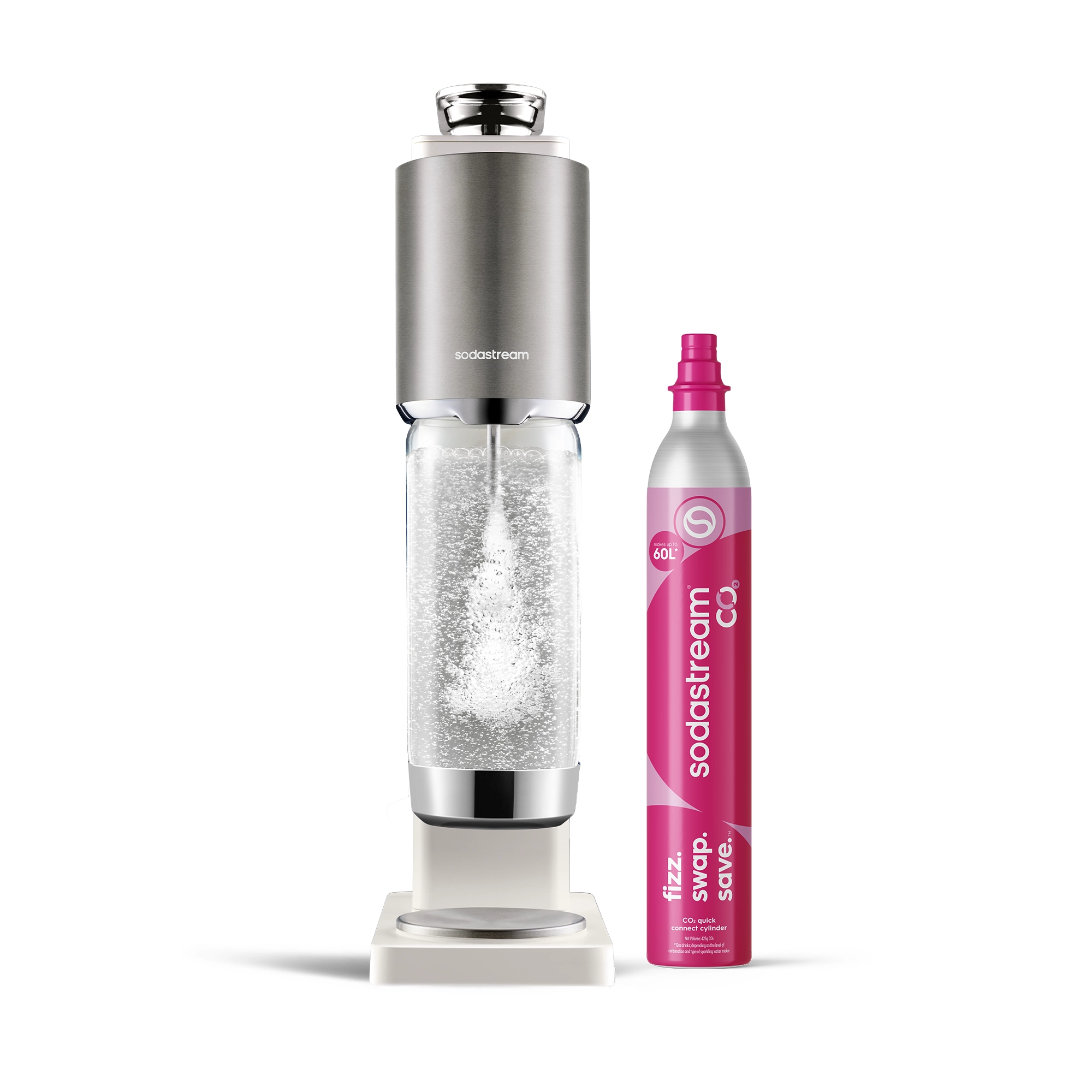Saturator Sodastream Fresh Plus Biały + Nabój z gazem CO2