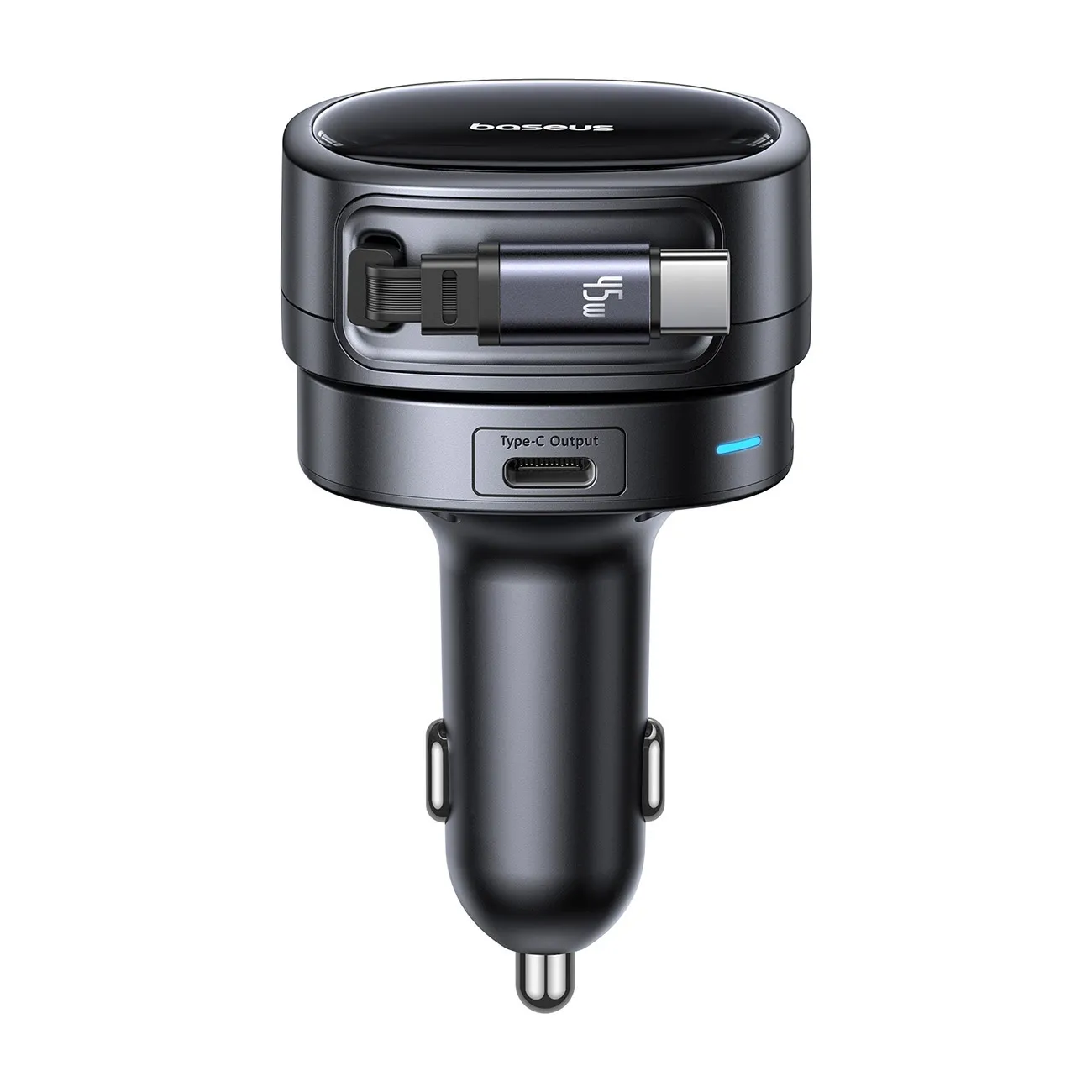 Ładowarka samochodowa Baseus PrimeTrip VR1 60W USB-A USB-C ze zwijanym kablem USB-C Czarny