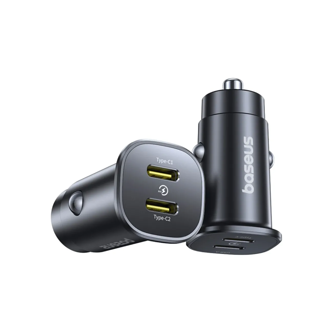 Ładowarka samochodowa Baseus GoTrip 2x USB-C 30W Czarny