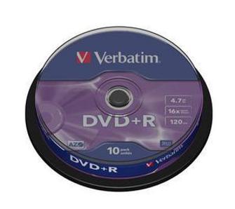 Płyta Verbatim DVD+R Matt Silver Cake Box 10szt.