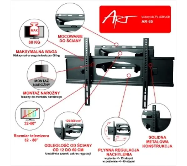 ART AR-65 od 32" do 80" Max 60kg