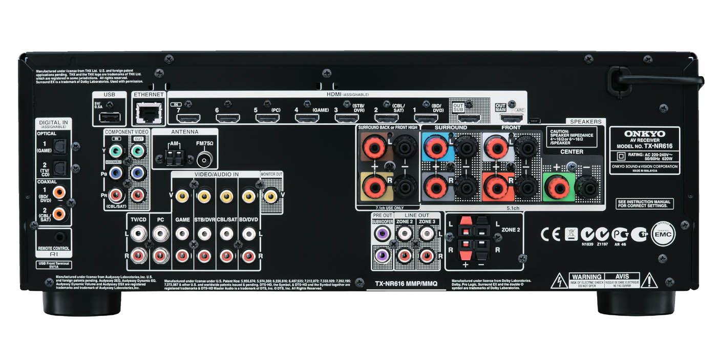 Amplituner Onkyo TX-NR616 (czarny) - Opinie, Cena - RTV EURO AGD