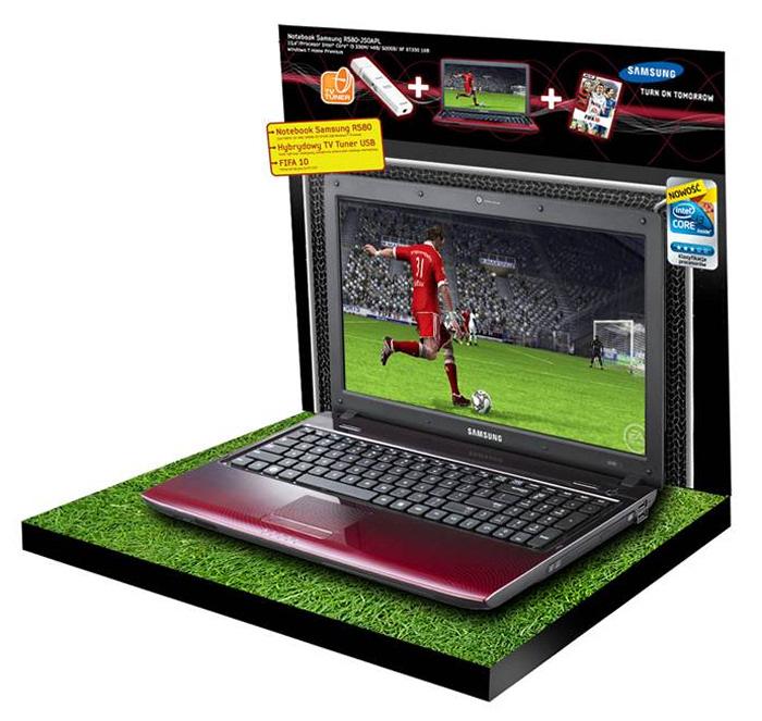 Samsung NP-R580-JS0APL Grafika Win7+ tuner TV + Fifa 2010