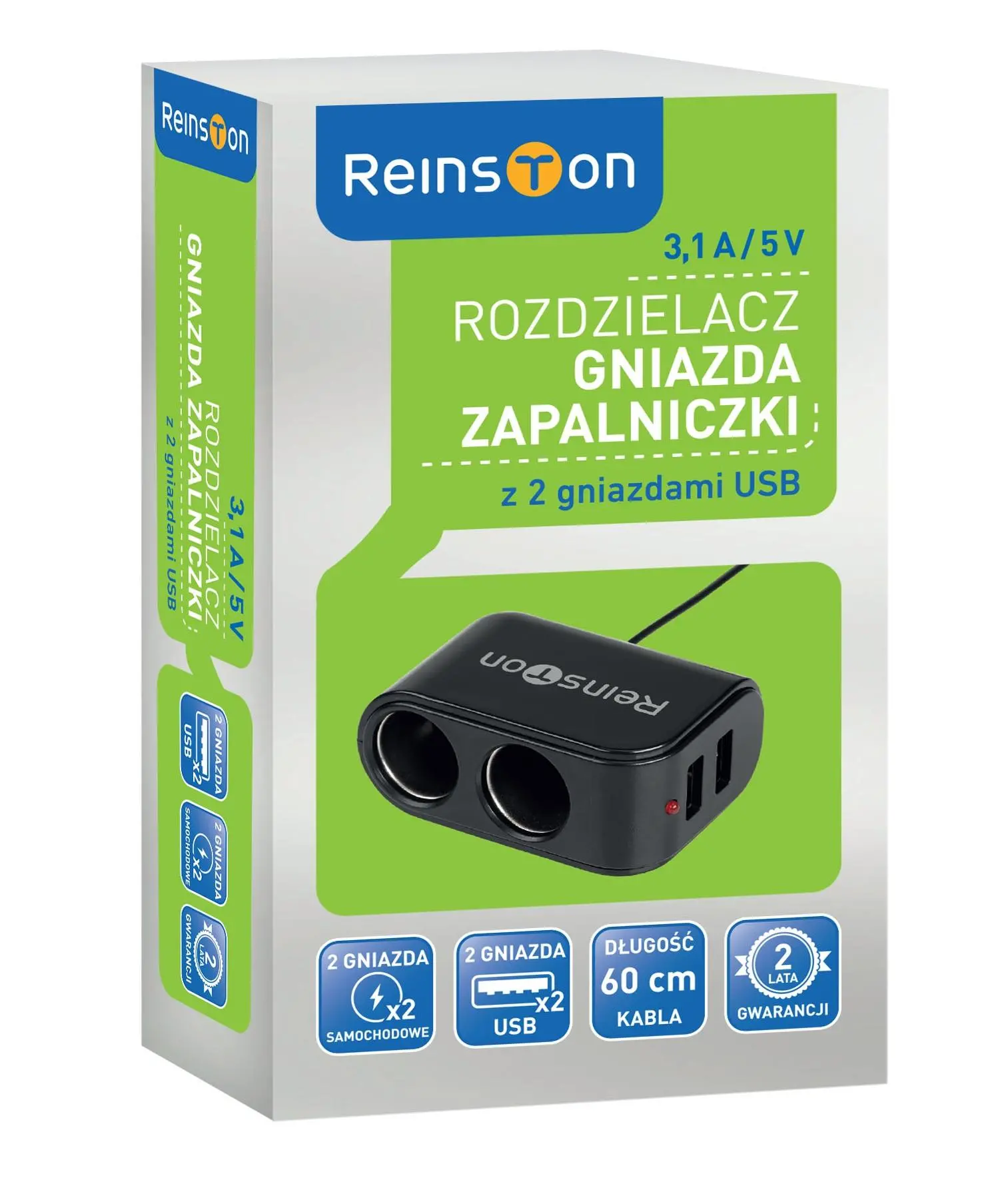 Rozdzielacz gniazda zapalniczki Reinston ENAW003