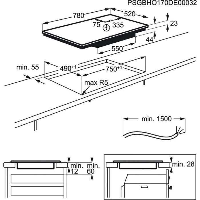 Фото Варильна поверхня електрична Electrolux EIV83443BW