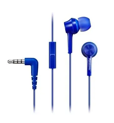 Słuchawki przewodowe Panasonic RP-TCM115E-A Dokanałowe Mikrofon Niebieski