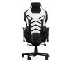 Fotel Diablo Chairs X-Fighter Normal Size  - gamingowy - czarno-biały - skóra ECO - do 150kg