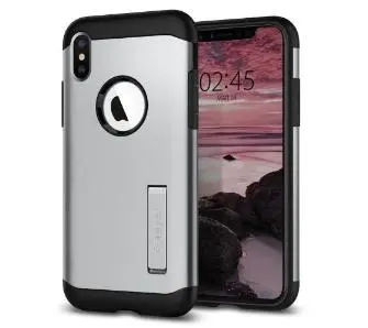 Etui Spigen Slim Armor 065CS25159 do iPhone Xs Max Srebrny