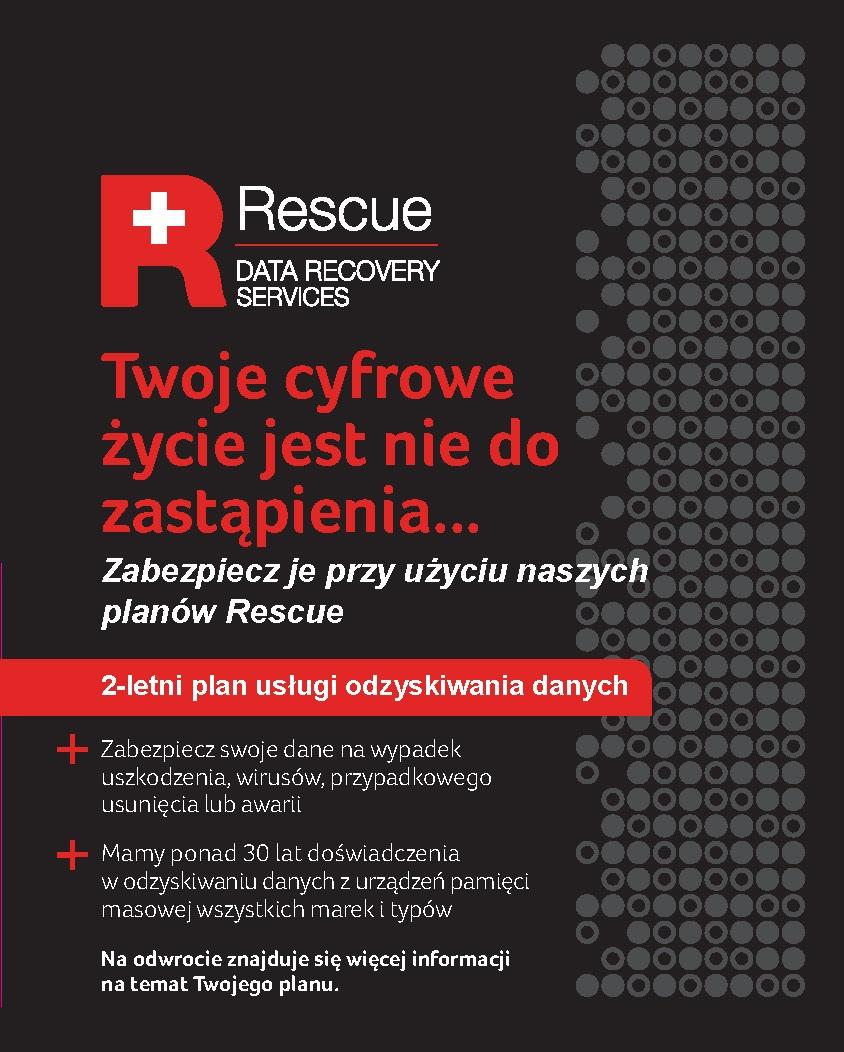 Rescue Program do odzyskiwania danych z dysków twardych zewn. i wewn. (2 lata)