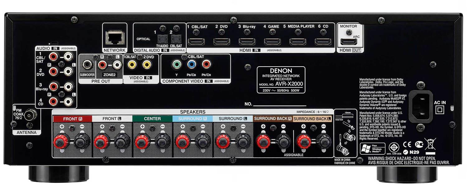 AVR-X2000 AVアンプ　DENON Amplituner Denon AVR-X2000 (czarny) - Opinie, Cena - RTV