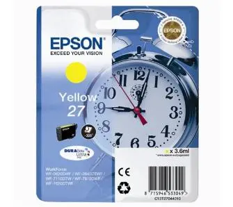 Tusz Epson 27 Durabrite Ultra T2704 Żółty 3,6 ml