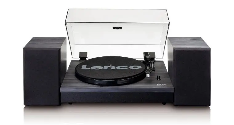 Gramofon Lenco LS-300BK Półautomatyczny Napęd bezpośredni Przedwzmacniacz Bluetooth Czarny + głośniki