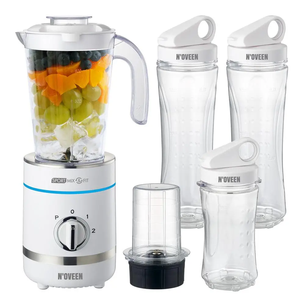 Multiblender N'oveen Sport Mix & Fit SB2100 X-Line 0,8l Młynek 3 butelki