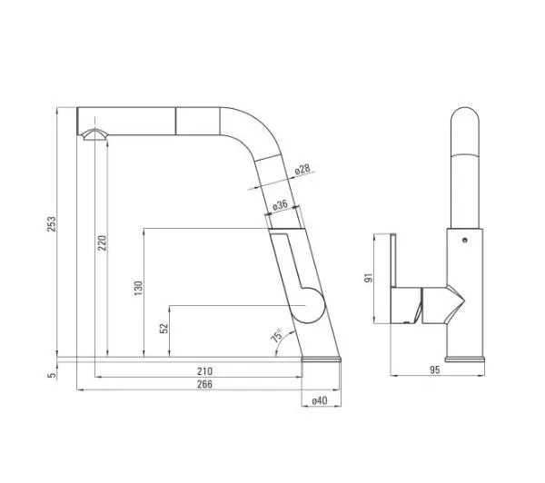 Deante Silia BQS 073M Chrom Mosiądz - DRUGI -30%, ALBO 5-TY ZA 1ZŁ - Kup na Raty - RRSO 0%