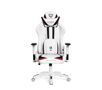 Fotel Diablo Chairs X-Ray Kids Size Dla dzieci do 110kg Skóra ECO Biało-czarny