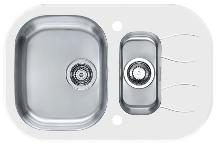 Zlewozmywak Alveus Wave 30 1102741 Stalowy/szklany Biały