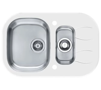 Zlewozmywak Alveus Wave 30 1102741 Stalowy/szklany Biały