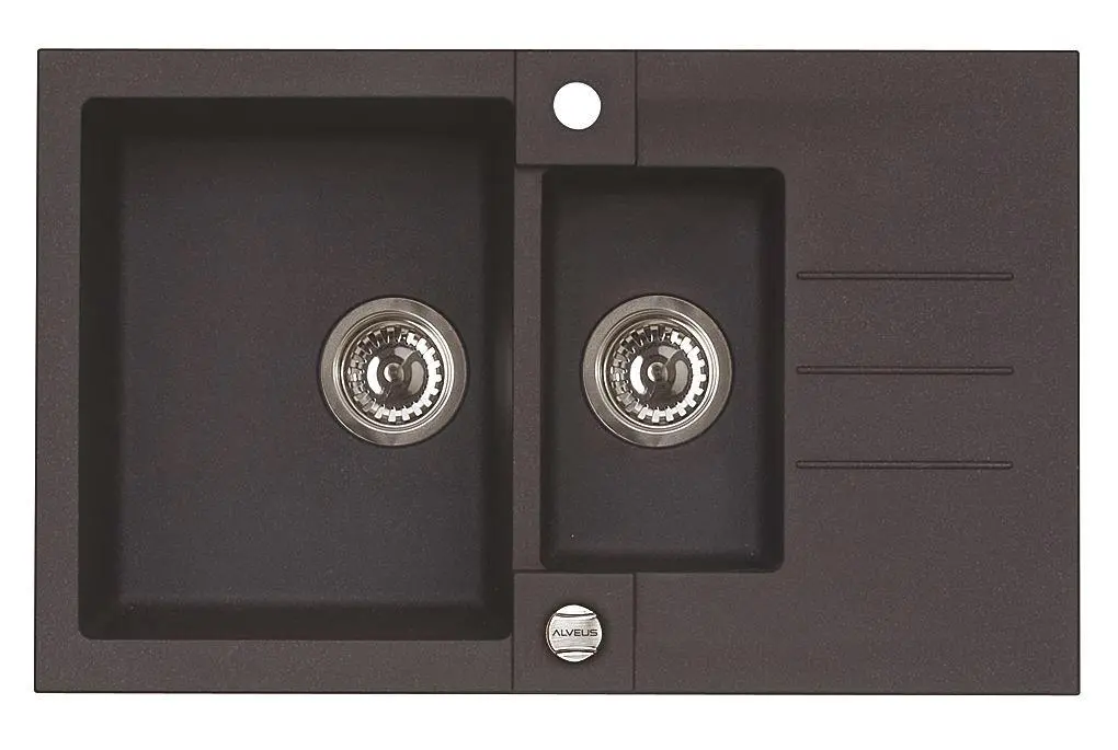 Zlewozmywak Alveus Rock 70 Granitowy Czarny