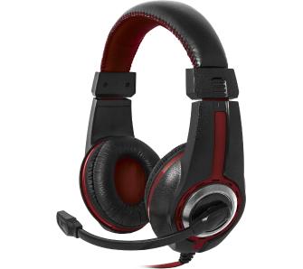 Słuchawki przewodowe z mikrofonem Defender Warhead G-185 Nauszne Czarno-czerwony