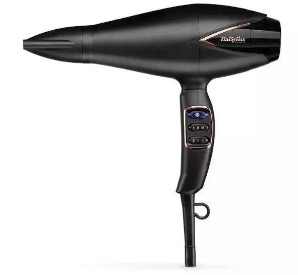 Suszarka do włosów BaByliss Salon Air Brilliance 2200 D665E Jonizacja Dyfuzor Zimny nawiew 2200W 2 prędkości 3 temperatury