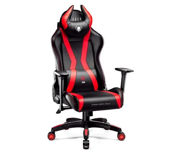 Diablo Chairs X-Horn 2.0 King Size Gamingowy do 180kg Skóra ECO Czarno-czerwony - Kup na Raty - RRSO 0%