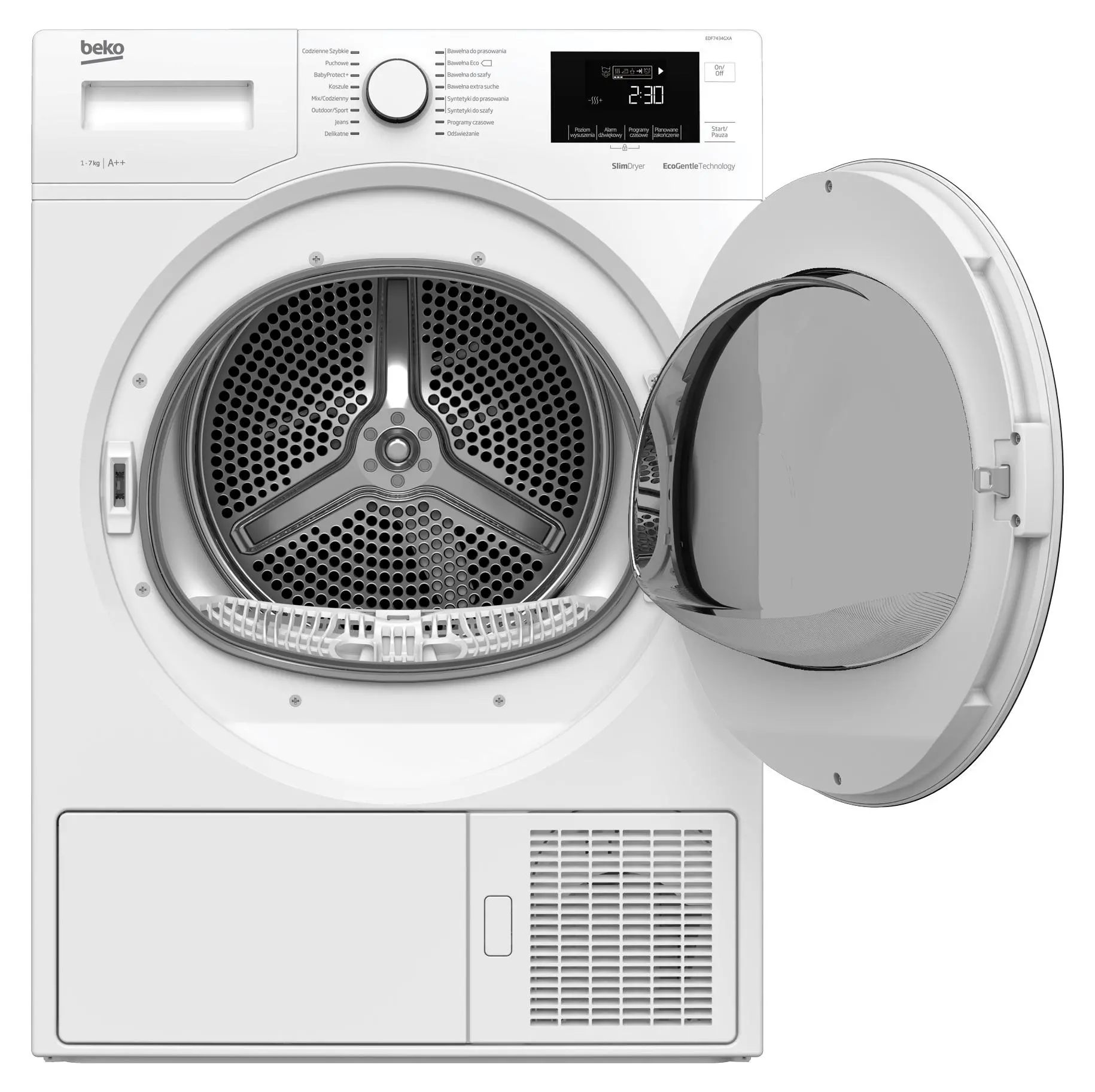 Suszarka Beko EDF7434GXA Slim 46cm 7kg