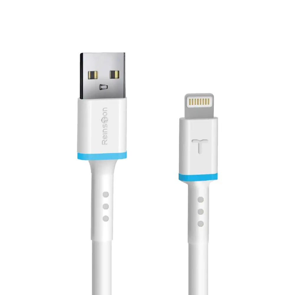 Kabel Reinston EKT42 elastyczny USB-A na Lightning MFI 2m Biały
