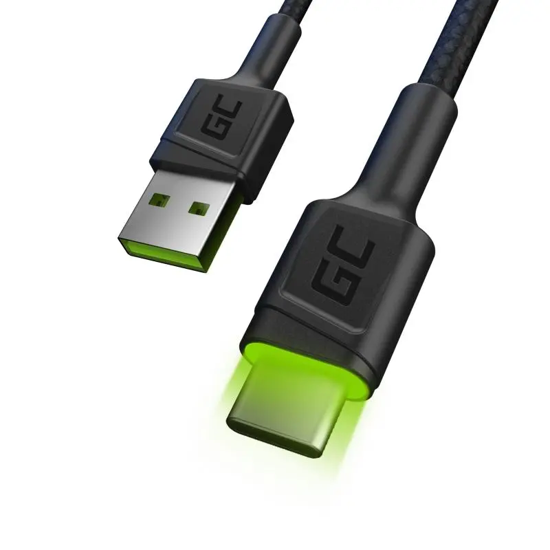 Kabel Green Cell Ray USB do USB-C 2m Czarny