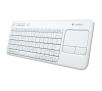 Klawiatura Logitech Wireless Touch Keyboard K400  - biała