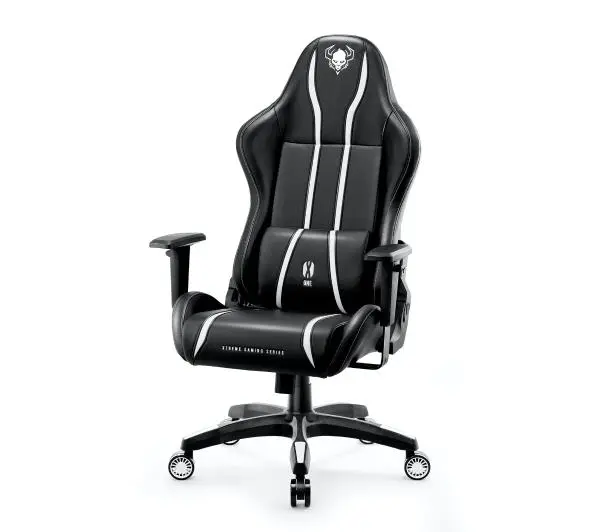 Diablo Chairs X-One 2.0 King Size Gamingowy do 160kg Skóra ECO Tkanina Czarno-biały - Kup na Raty - RRSO 0%