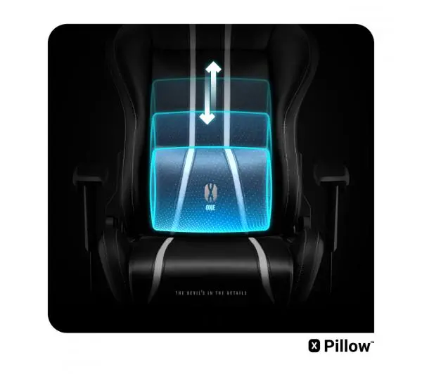 Diablo Chairs X-One 2.0 King Size Gamingowy do 160kg Skóra ECO Tkanina Czarno-biały - Kup na Raty - RRSO 0%