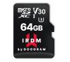 Karta pamięci GoodRam IRDM microSDXC 64GB UHS I U3 100/40MB/s V30