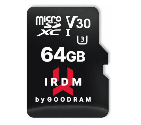 karta pamięci GoodRam IRDM microSD 64GB UHS I U3 100/40MB/s V30