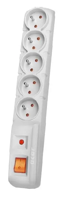 Listwa Acar F5 5 gniazd 3m Szary