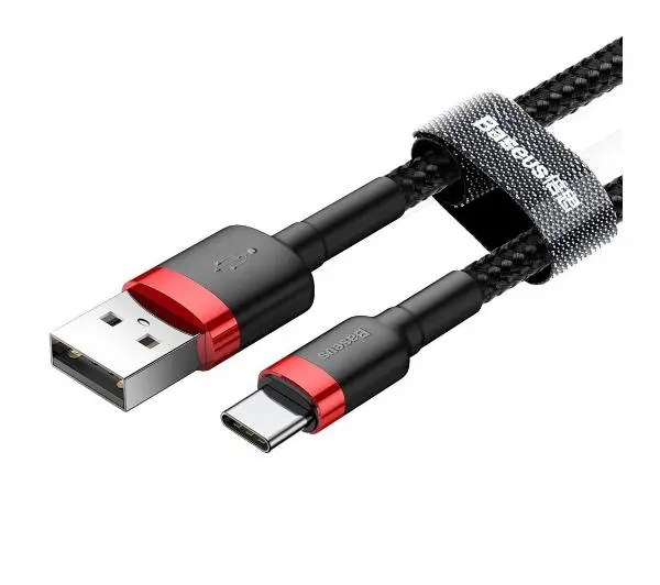 Baseus Cafule CATKLF-U91 USB do USB-C 3m 2A Czerwono-czarny