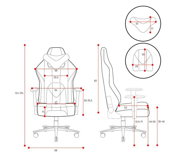 Diablo Chairs X-Player 2.0 Normal Size Gamingowy do 150kg Skóra ECO Tkanina Czarny - Kup na Raty - RRSO 0%