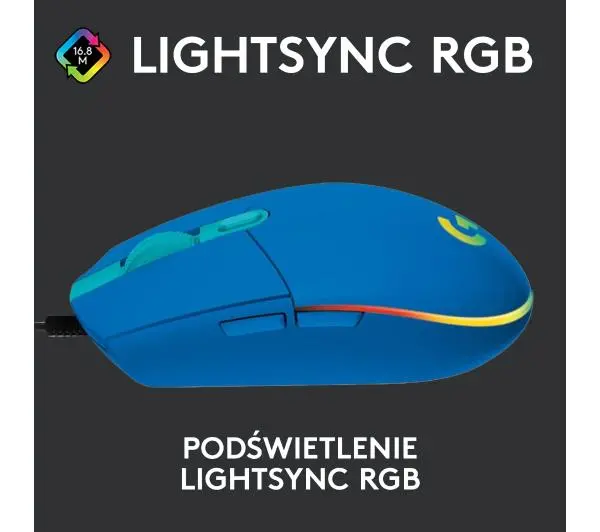 Logitech G102 LIGHTSYNC Niebieski